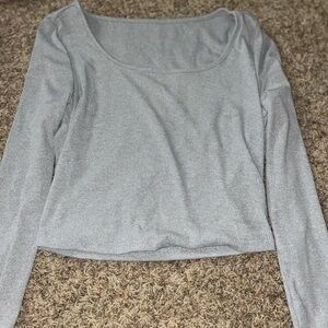 Grey cropped long sleeve